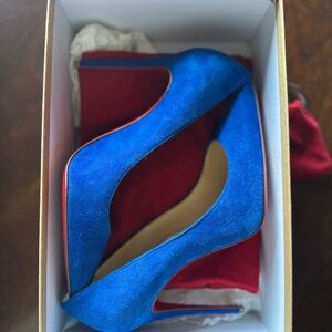 Christian Louboutin Blue suede Women's Heels